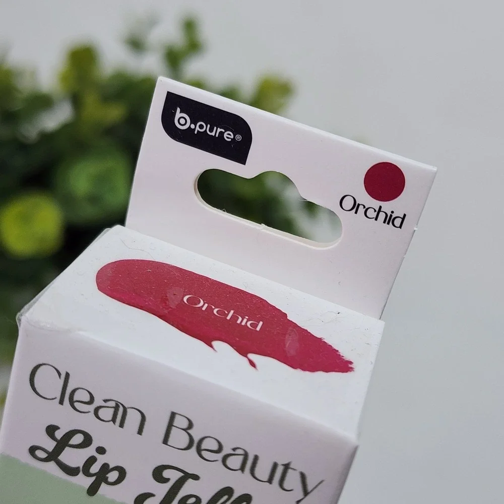 B-Pure Clean Beauty Lip Jelly, Vegan Cruelty Free Lip Gloss - Orchid